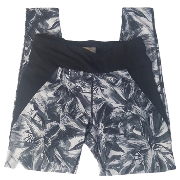 Betsy Johnson Performance 7/8 Ankle Black Gray White Leggings Size Small - Picture 7 of 8